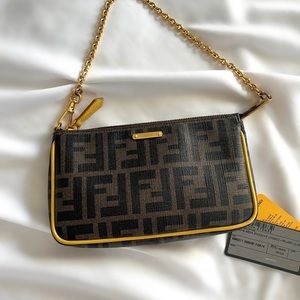 💛SOLD💛 FENDI Zucca Coated Canvas Pochette